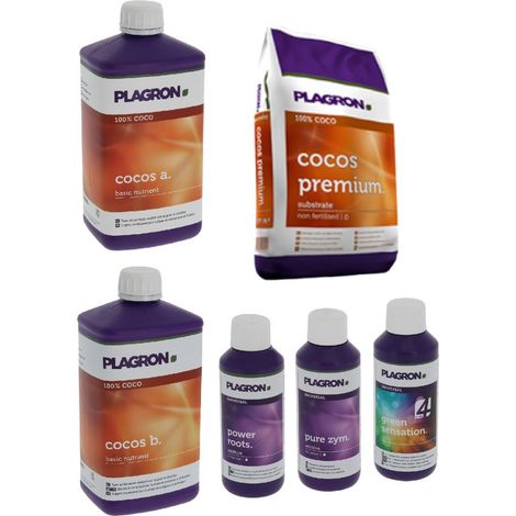 Pack Coco Premium 50 litres PLAGRON + engrais et stimulants