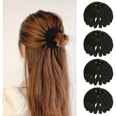 pinces à cheveux magiques en forme de nid d'oiseau – Extensibles – Pour chignons – Conviennent aux cheveux fins et épais – Faciles et rapides à utiliser