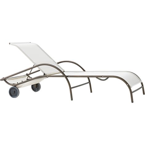 Polo L Grigio antracite sdraio prendisole lettino giardino mare esterno spiaggia made in Italy (1/3)
