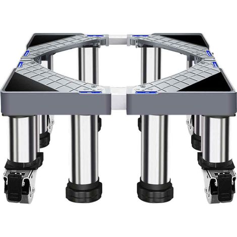 Support pour mini-réfrigérateur/sèche-linge, base de 18 à 22 cm, pour lave-linge, réfrigérateur de cuisine, machine à laver, argent wu02 (1/5)
