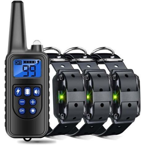 Dog training collar - Training - Outdoor - Rechargeable, waterproof, 800m range, sound, black - Dog owners (1/4)