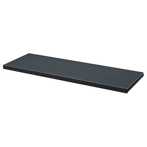 Tablette anthracite pour armoire portes battantes L 91 cm – Métal laqué époxy – Compartiment pour dossiers suspendus – Dimensions P 35 cm