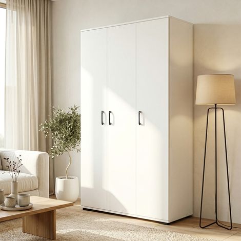 Armoire polyvalente Chalvefted à 3 portes 175 x 90 x 35 cm blanc [en.casa] (1/5)
