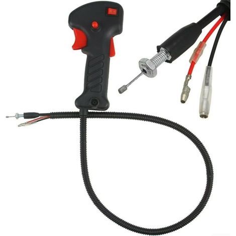 Handschalter für Freischneider – 19 mm schwarzer Kunststoff mit Gaszug, 80 cm lang, kompatibel mit GAZELA, OLEMAK, MARCHPOWER und mehr. (1/5)