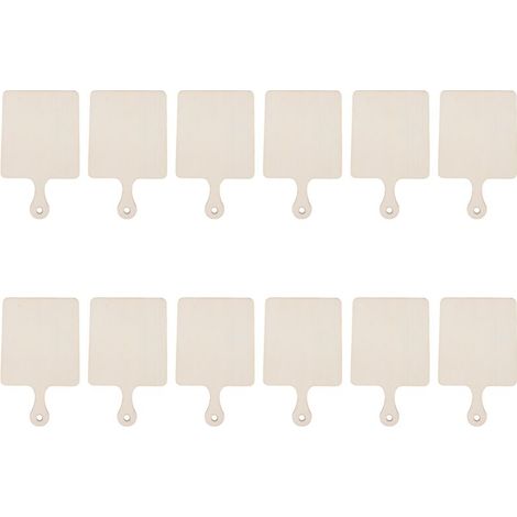 12 PièCes Mini Planches à DéCouper en Bois Vierges avec PoignéE Petite Planche Bricolage Maison Cuisine Cuisson LéGumes DéCor A