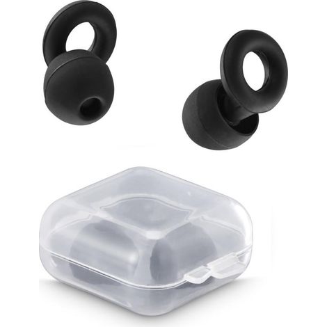 Hama Noise Reducing Ohrstöpsel Silikon, 2 Größen, schwarz