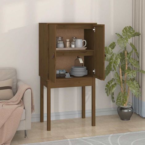 vidaXL Highboard Honey Brown 60x40x120 cm Solid Wood Pine (1/5)
