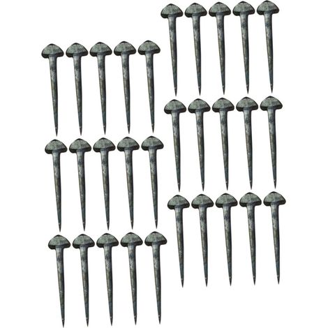 50 pièces Clous Fer à Cheval Fer Clous Robustesse Moyenne à Tranchant Aiguisé Accessoires Remplaçables pour Équipement Écurie et Maréchalerie (1/5)