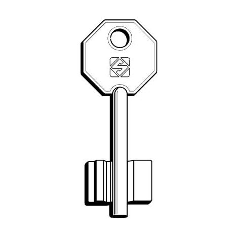 CHIAVE DOPPIA MAPPA POTENT 5PT13 SILCA - OTTONE NICHELATO- 5 pezzi