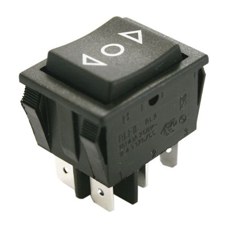 Interruttore 11.405.I/TP bipolare Interruttore tipo 3 posizioni 16A/250V Faston ON-OFF-ON Electro DH Colore Nero 8430552113255