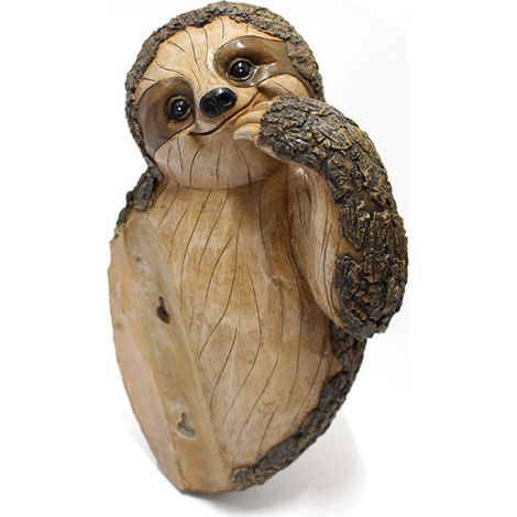 Sculptures de paresseux Garden Peeker, adorables et innovantes, en résine imperméable et durable, idéales pour les amoureux des arbres. (1/5)