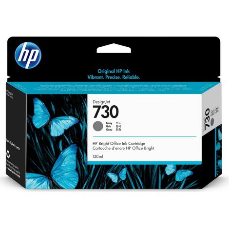Cartuccia d'inchiostro originale HP 730 Gray da 130 ml per Plotter DesignJet � Resa Standard (1/4)