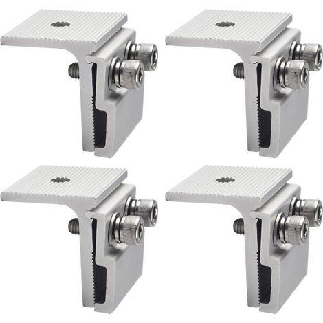 Lot de 4 colliers de serrage de toit, pinces de couture debout pour câble chauffant, pare-neige, panneaux solaires (1/5)