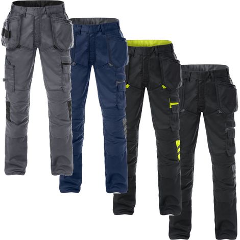 Pantalón de trabajo multibolsillos Fristads Craftsman 2595 STFP - 54 (EU) - Negro (1/5)