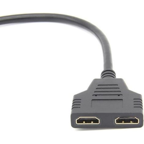 Adaptateur 2 ports Cable HDMI pour Television THOMSON TV Console Gold 3D FULL HD 4K Ecran 1080p Rallonge (1/4)