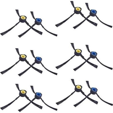 PA Lot de 12 brosses latérales pour AMIBOT Animal Premium H2O (6 paires)
