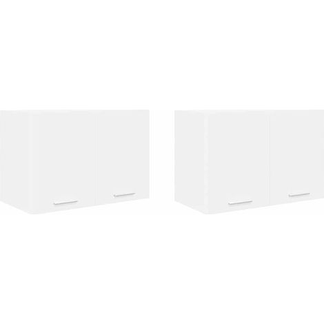 Maison Exclusive - Armadio pensile 2 pcs Bianco 60 x 31 x 40 cm Legno multistrato