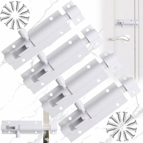 Serrures de porte coulissantes (4 pièces), loquets en alliage d'aluminium, adaptées aux portes de jardin et aux abris de ENEVAOCT (1/5)