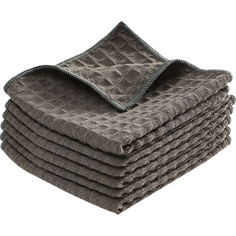 Chiffon Microfibre - Tissu Éponge À Motif Gaufre - Pour Cuisine Salle De Bain Voiture - Lot De 4 (1/5)