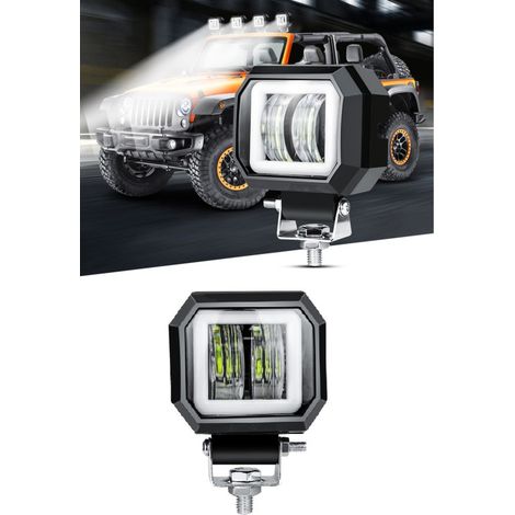 7D LED halogène 7,6 cm — lampe de travail LED, phare LED, projecteur, feu arrière — 20 W, 1000 lm, 12 V/24 V