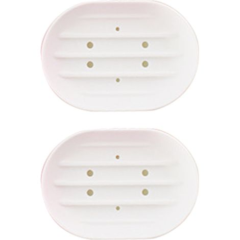 Porte-savon de salle de bain, support, plateau de protection - Égouttoir en caoutchouc silicone pour éponge de savon, lavabo de cuisine ou de salle de bain (1/5)