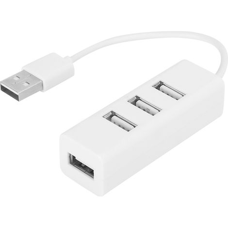 Station d'accueil USB 4 Ports Hub Splitter Portable Pièces PC OTG Blanc Transmission de Données (1/5)