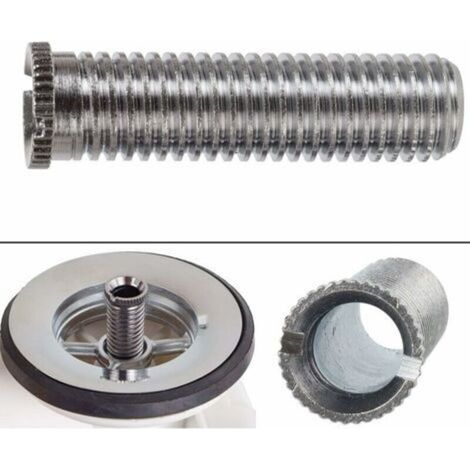 Vis pour Panier d'évier,Acier Inoxydable 45mm M12 Évier Panier Vis pour Bouchon de Crépine de Lavabo -Argent