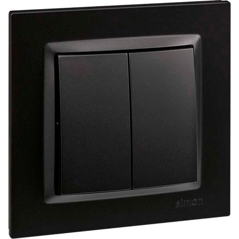 Doppelter schwarzer Schalter Simon Serie 10 F1090397038