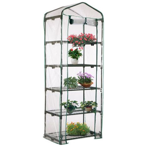 Sollbry Couverture de serre en PVC à 5 niveaux-couverture de remplacement pour mini serre de jardin pour intérieur ou extérieur (support en fer non inclus) (1/5)