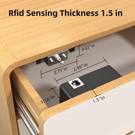 serratura elettronica, chiusura senza foratura per armadi in legno, RFID a 13,56 MHz con 2 schede M1, ideale per il fai da te in ufficio domestico (1/4)