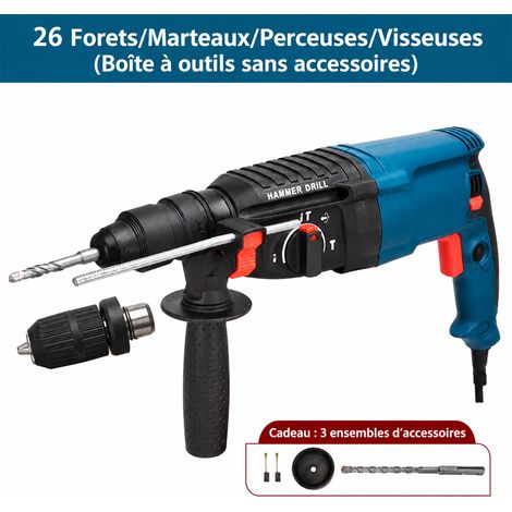 Perforateur Burineur 220V Violet clair 26 double tête machine nue manche carré 4 cannelures 1 kg – Livraison gratuite