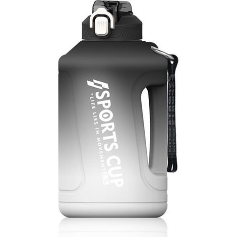 1 Gourde demi-gallon avec paille, indicateur de temps, compatible lave-vaisselle, pour sport et bureau (1/5)