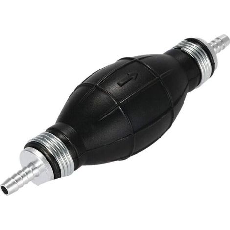 Pompe à main universelle pour carburant, diesel et huile – 1 unité en aluminium et caoutchouc, raccord 8 mm, transfert manuel bateau/jardin/auto