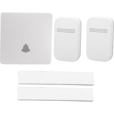 Sonnette sans fil sans pile, plaque interrupteur 86, 433MHz IP68 étanche, bipeur soignant AC100V-230V, prise UE (1/5)
