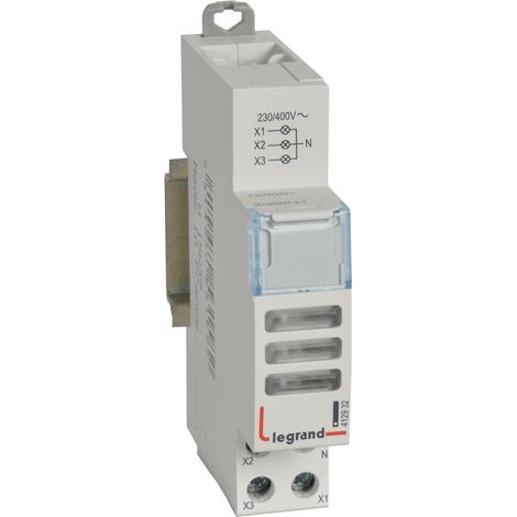 Legrand Indicador de tensión trifásico blanco compacto