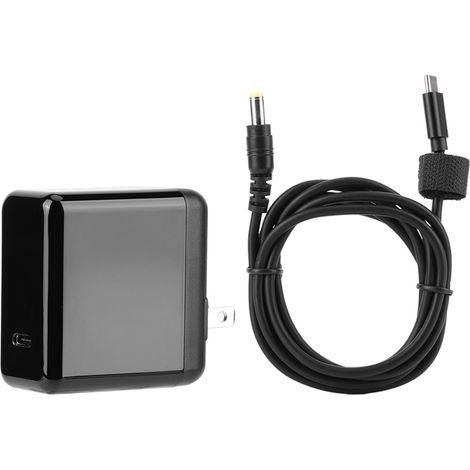 Chargeur secteur PD 45W rapide, câble USB-C vers DC5525 avec adaptateur secteur 100-240V, prise américaine, pour alimentation et données (1/5)