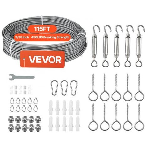 Câble Acier Inoxydable 2 mm x 35 1 m Cable Inox 304 Kit Fil (1/5)