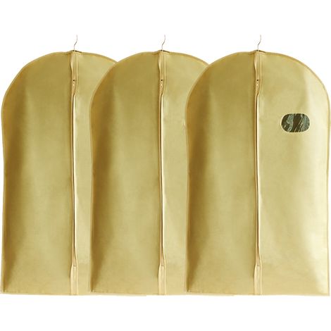 Sac De Rangement Pour Vêtements - 128x60 cm - Imperméable Et Anti-Mites - Pour Costume Robe Soirée Manteau Chemise - Lot De 3 (1/5)