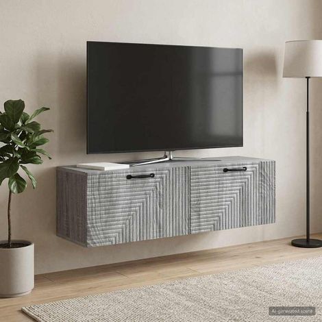 Wandmontierter TV-Schrank Graues Sonoma 98 x 31 x 30 cm (1/5)