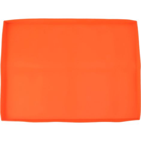 Tapis de cuisson en silicone robuste pour barbecue, protège votre plancha des rongeurs, des débris et de la rouille. Tapis de cuisson toutes saisons, 56 cm, orange. (1/5)