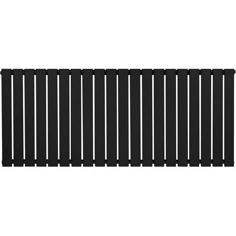 Radiateur Plat à 1 Colonne 600 x 1400 mm en Acier Carbone Noir Chauffage Centrale Moderne Horizontale Monté Sur Mur Cuisine Salle de Bain [Brosse de Nettoyage & Supports INCLUSES] (1/5)