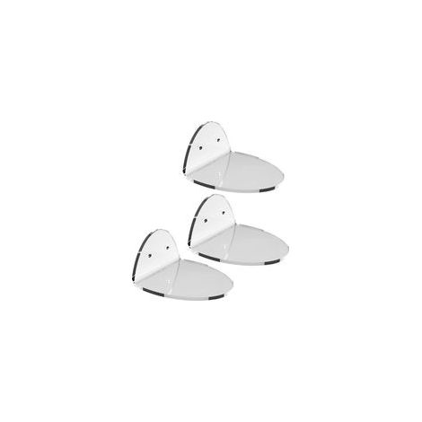 Petite Etagere Murale Sans Percage, 3PCS Circulaire Étagère Murale Extensible, Etagere Murale fixation Invisible, Murale Etagères Flottantes en Acrylique pour Bureau Chambre Salle Bains Cuisine