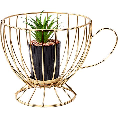 Support de plante en pot géométrique Green Plants 020 style européen fer forgé décoration luxe entrée bureau (1/5)