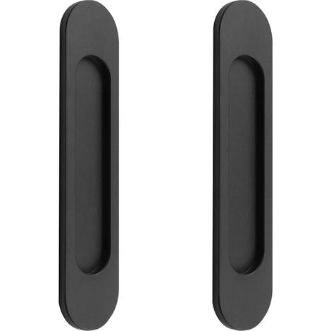 Poignées de porte coulissante ovales auto-adhésives, poignée sans perforation pour porte de grange coulissante, fenêtres(2pcs)