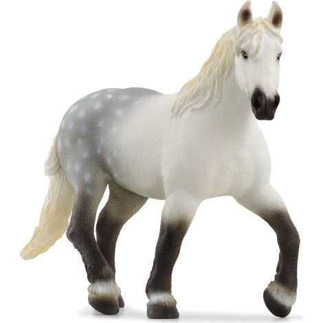 Figurina di cavalla Percheron per giochi in fattoria e collezionismo