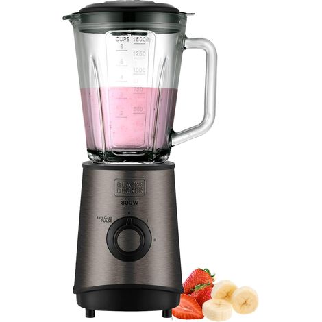 Blender 800W, Verre 1,5L, Broie la glace, Inox (1/5)
