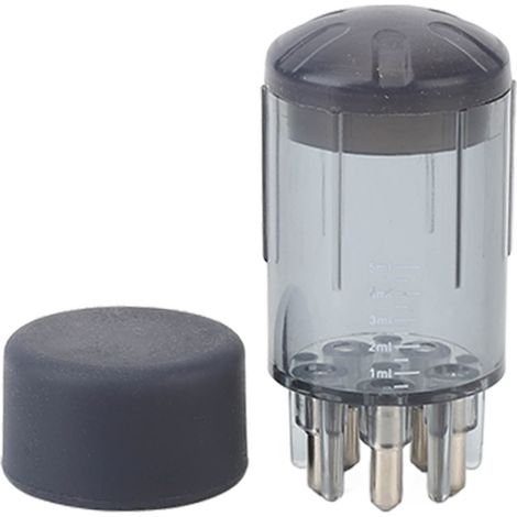 Flacon applicateur capillaire 4ml noir - Bouteille précise à graduation transparente pour huile essentielle et sérum, forme colonne pour cuir chevelu. (1/5)
