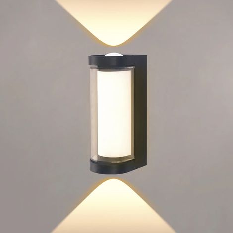 (3000K rond) Applique murale LED moderne étanche, éclairage haut/bas, pour extérieur et intérieur, cour, porche, couloir, chambre, AC85-265 (1/5)