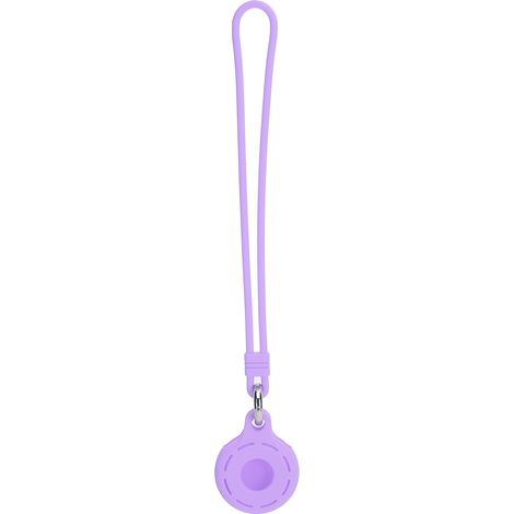 Étui Silicone Anti-Perte Couleur Violet pour Traceur iOS, Protection Ronde et Creuse (1/5)