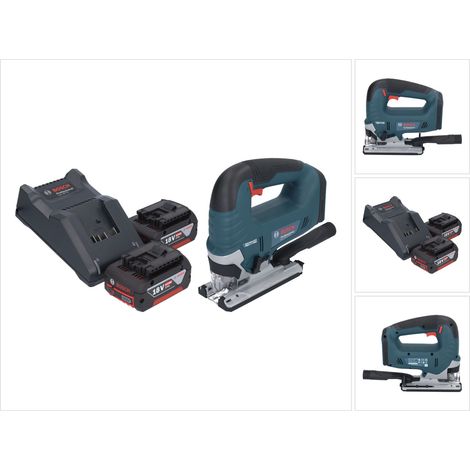 Bosch GST 18V-125 B Professional Akku Stichsäge 18 V 125 mm Brushless + 2x Akku 4,0 Ah + Ladegerät (1/5)